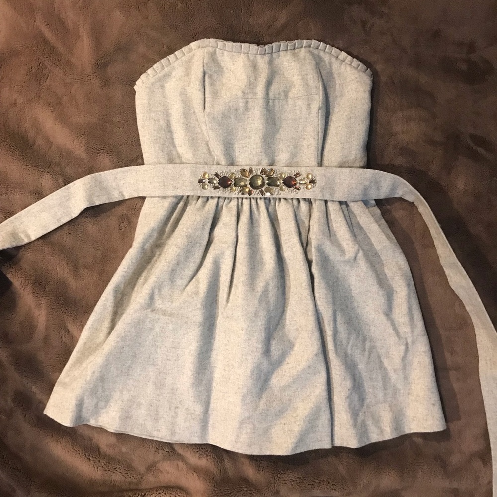 Banana Republic | Grey Top & Jeweled Belt | Size 0